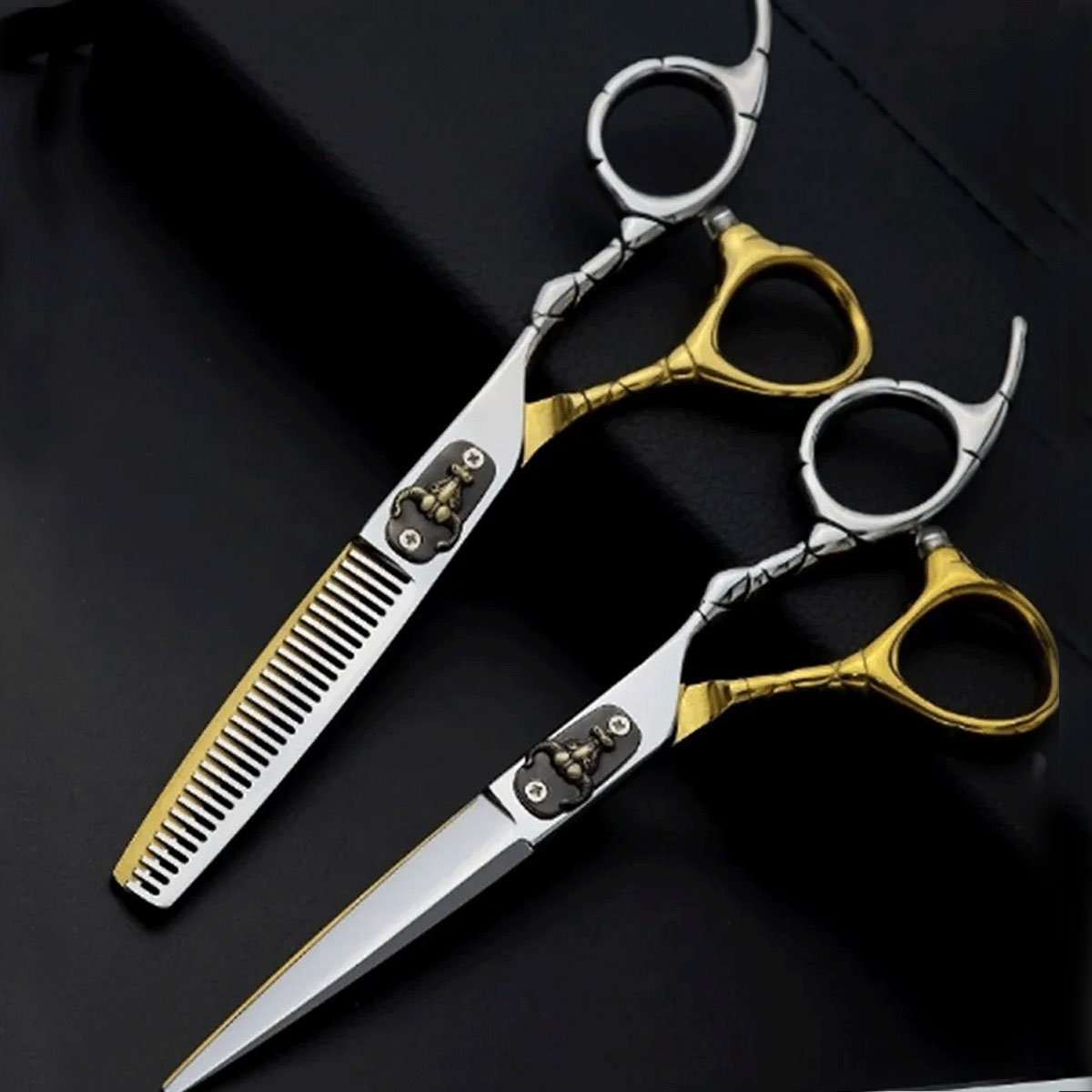gold-scorpion-hair-shears-set