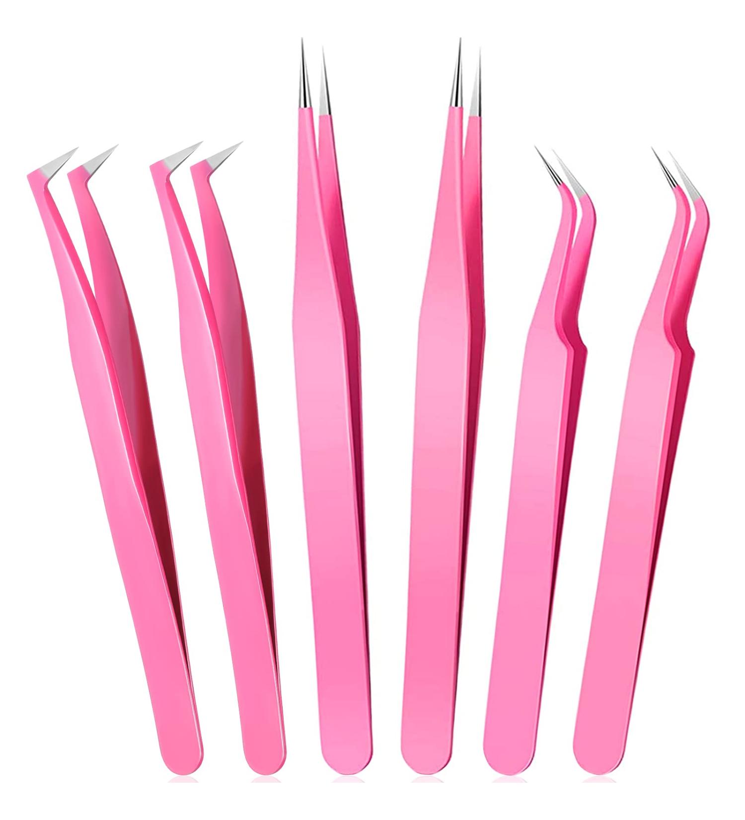 professional-stainless-steel-lash-tweezers-set-pink