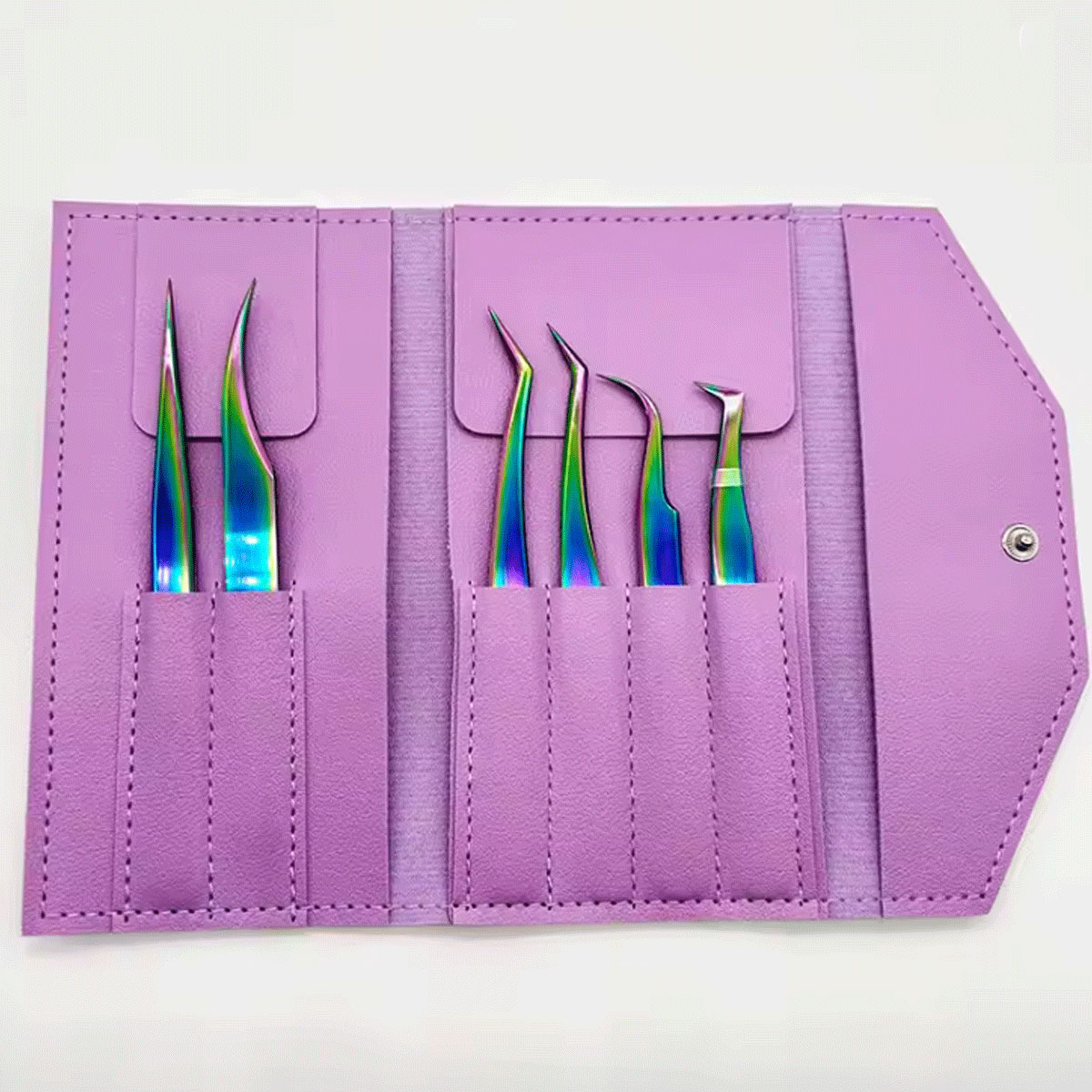 rainbow-eyelash-extension-tweezers-set-with-purple-pouch