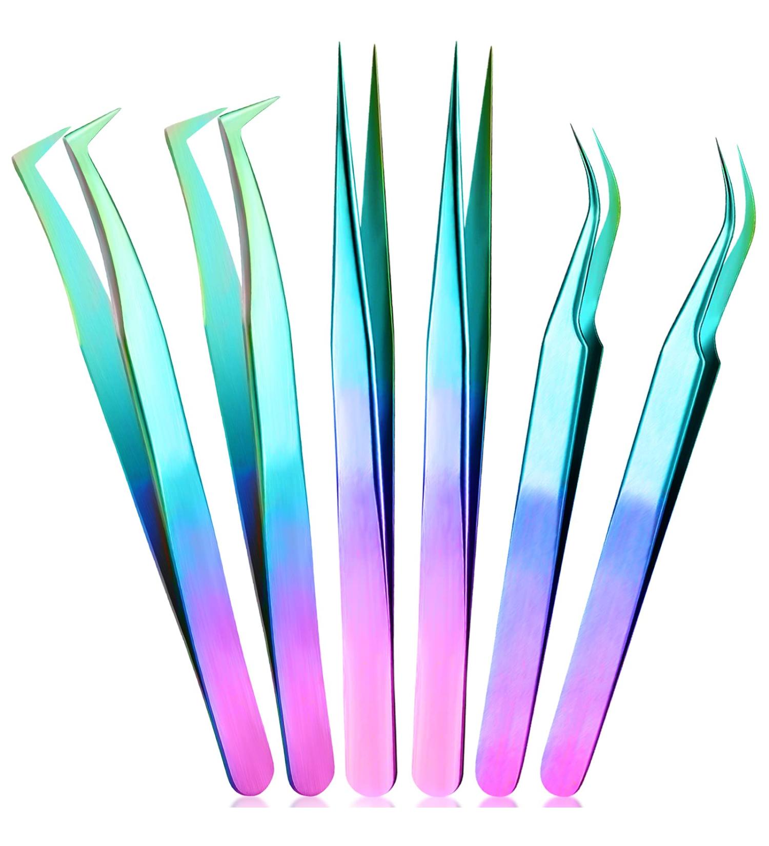 high-precision-lash-tweezers-set-rainbow-stainless-steel
