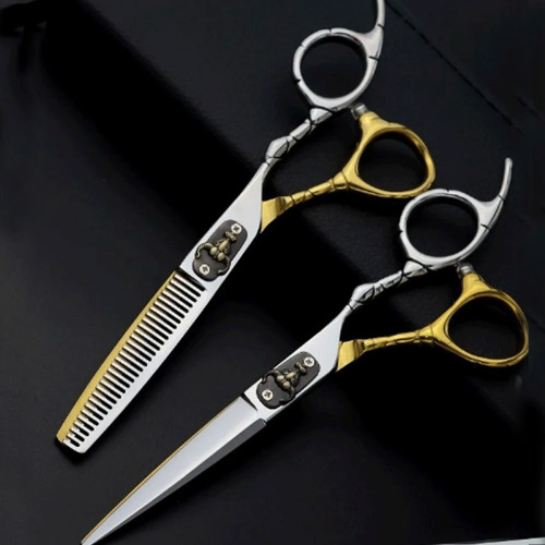 Gold Scorpion Hair Shears Set